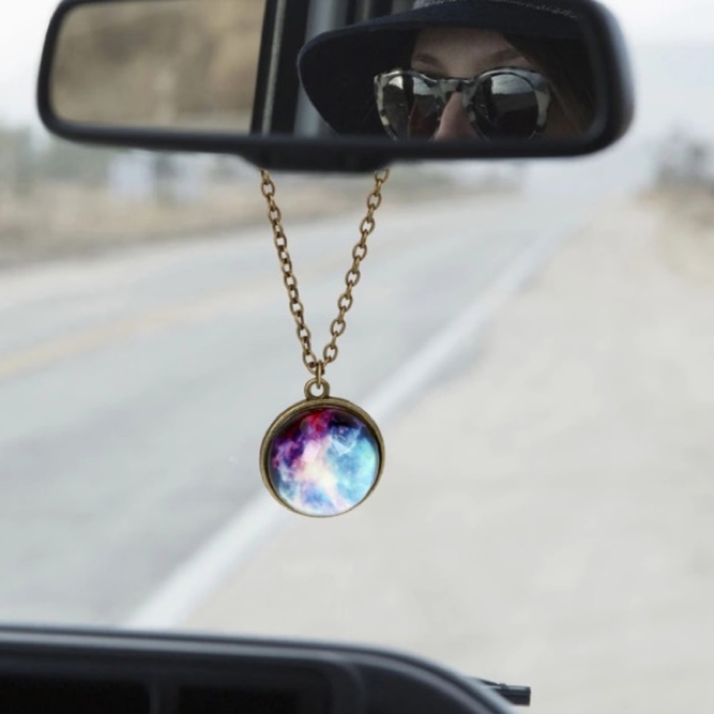 NEW!💙💎UNIVERSE IN A NECKLACE!!💎💙BRIGHT💗PINK!! - Picture 7 of 8